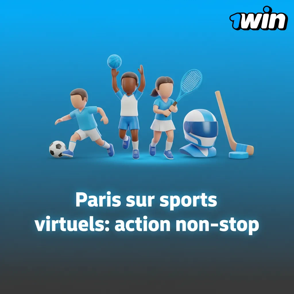 Visuel de paris sur sports virtuels: écrans avec cotes affichées, foot, basket, courses, action 24/7 et résultats instantanés