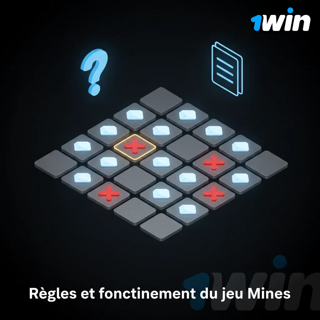 Guide du jeu Mines: choisis la grille et le nombre de mines, révèle des cases sûres et encaisse avant d’en toucher une.
