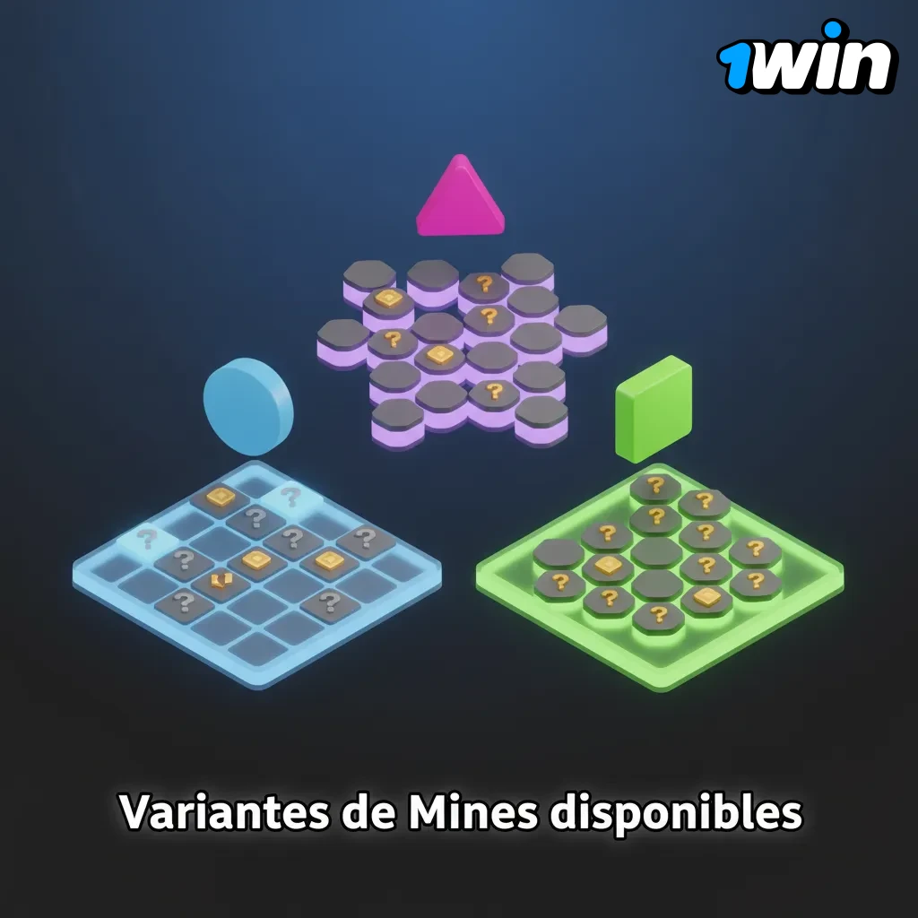 Variantes de Mines: Classique, Faible Risque, Haute Volatilité, Grande Grille, Turbo; rythmes, grilles et multiplicateurs