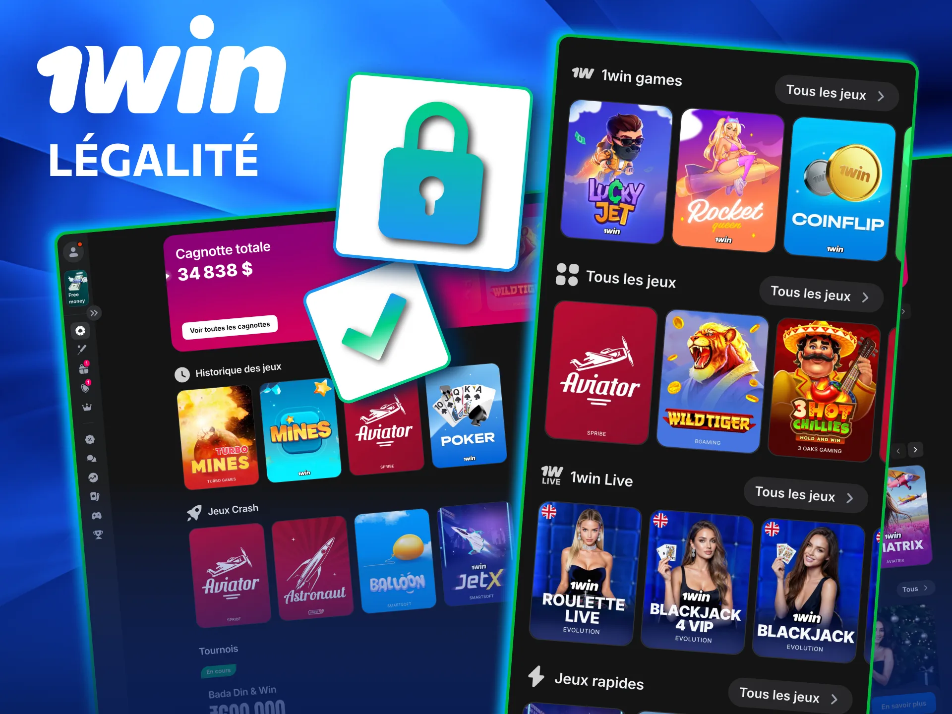 Confiance et légalité garanties sur 1win Côte d’Ivoire.