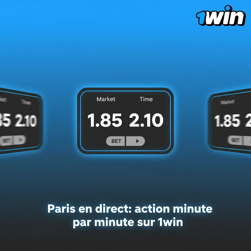 Interface 1win de paris en direct avec cotes évolutives, stats, animation de match et bouton cash out.