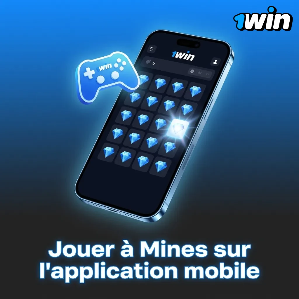 Mobile app interface showing Mines game on smartphone with deposit and withdrawal options