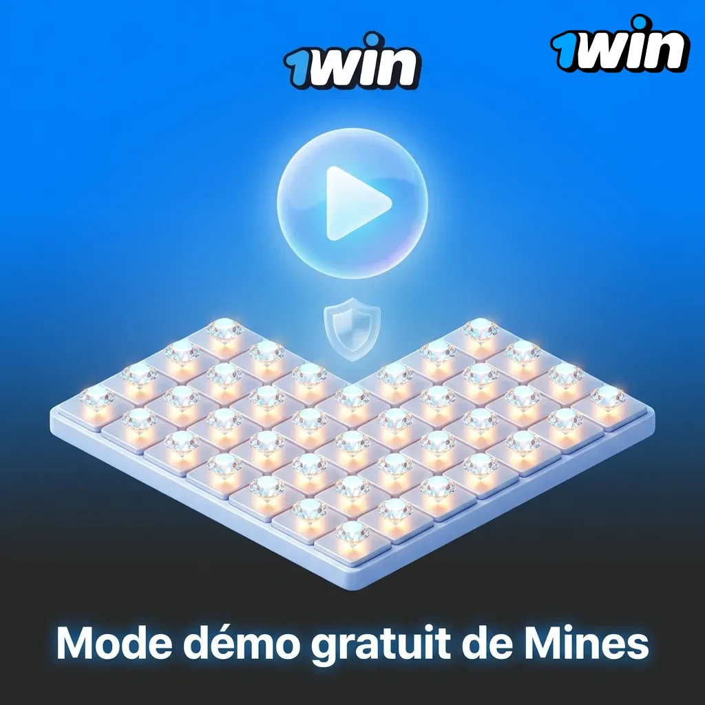 Mode démo gratuit du jeu Mines avec crédits virtuels pour s'entraîner sans risque financier