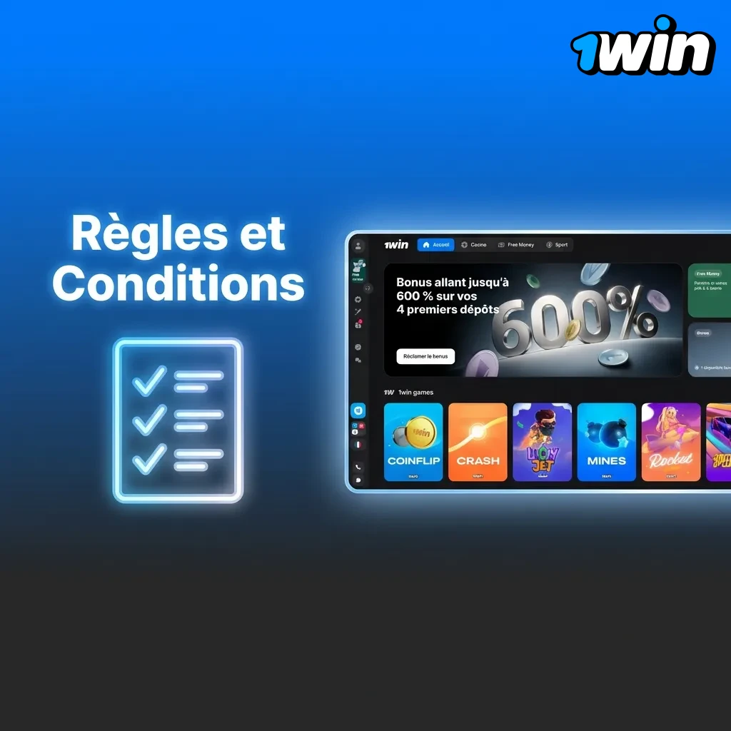 Rules and conditions page showing age requirements, account policies, identity verification, and fair play guidelines