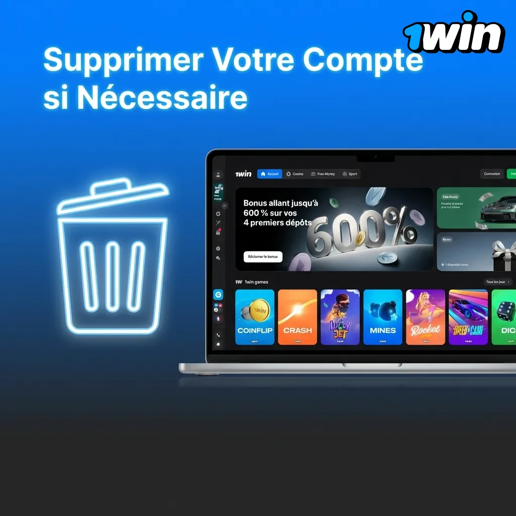 Player accessing account settings on screen to permanently delete gaming account