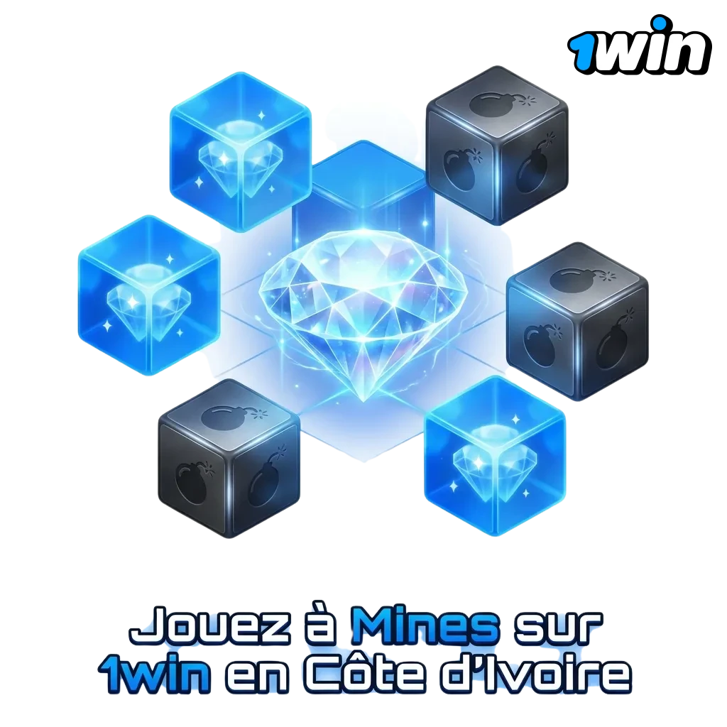 Jeu Mines sur 1win en Côte d'Ivoire avec interface intuitive et bonus de bienvenue attractif