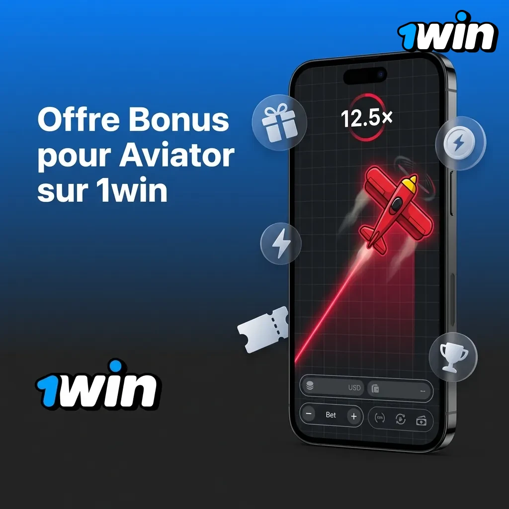 Bonus de bienvenue 1win pour Aviator en Côte d'Ivoire avec +500% sur quatre dépôts pour nouveaux joueurs