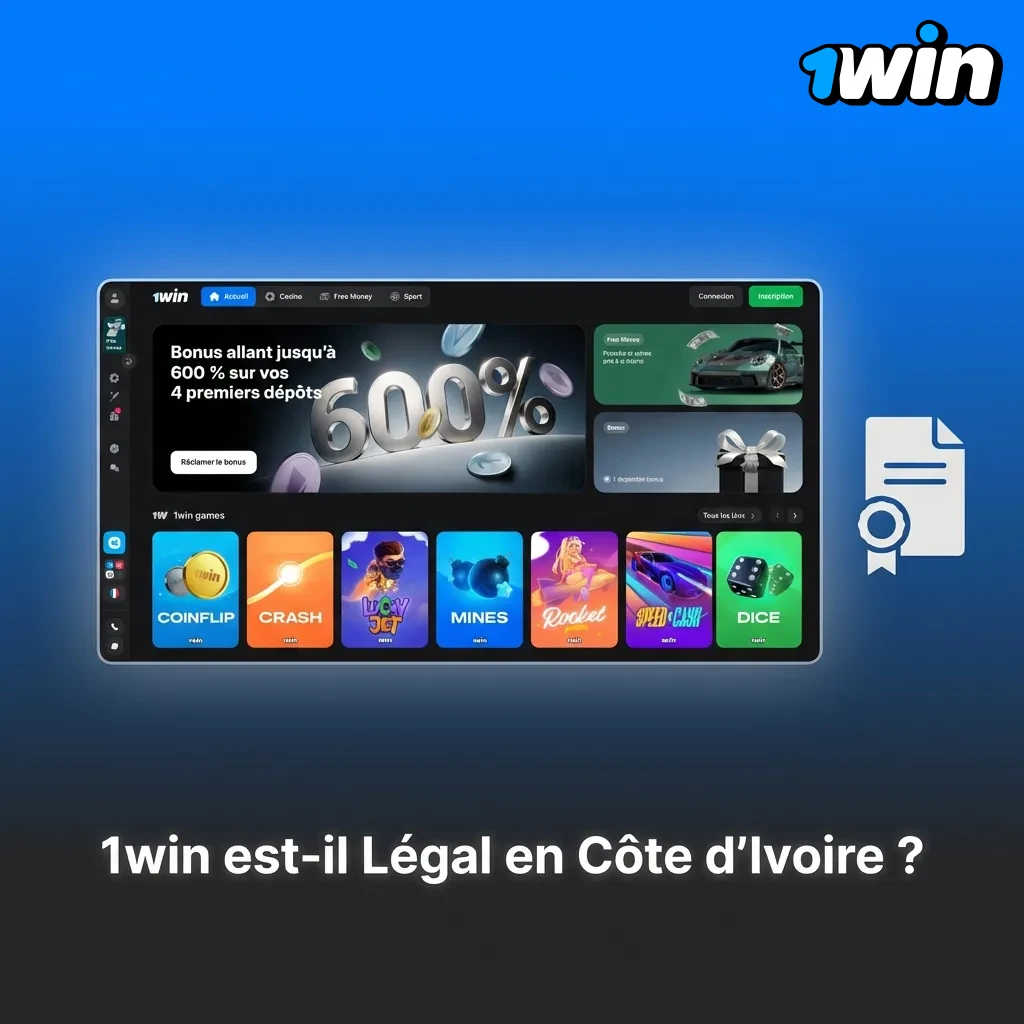 1win Curaçao gaming license certification document showing legal authorization for online betting operations