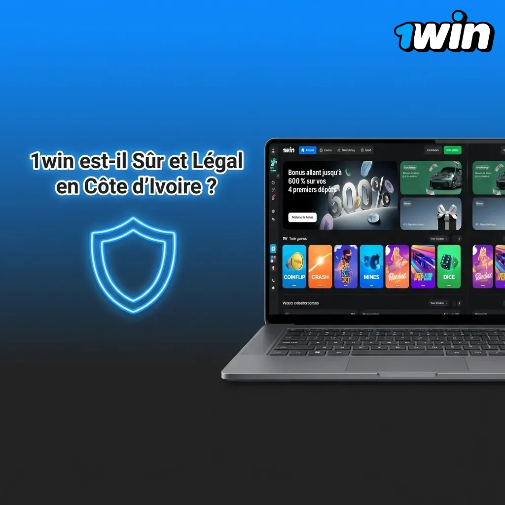 1win security features showing Curaçao license, SSL encryption, and responsible gaming tools for Ivory Coast users
