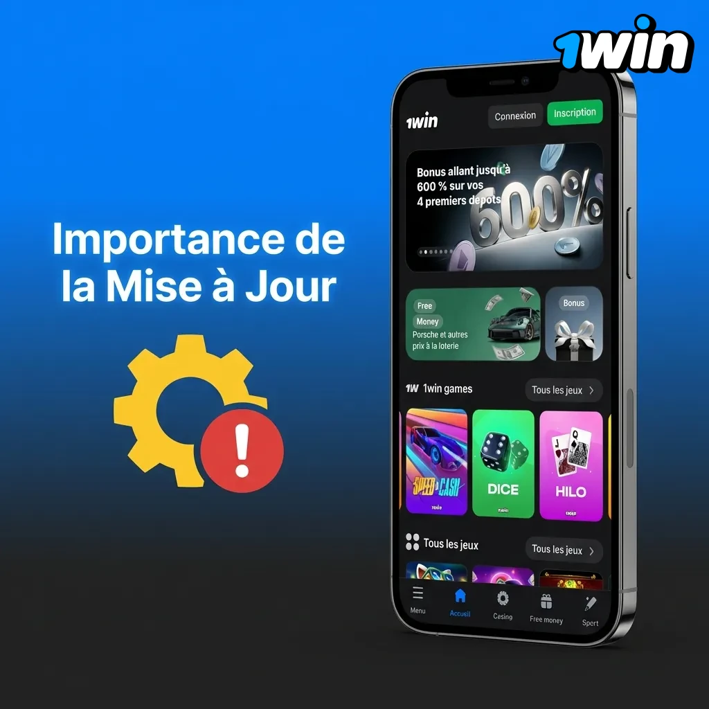Sports betting app update screen showing security fixes, faster live match loading, and improved odds display