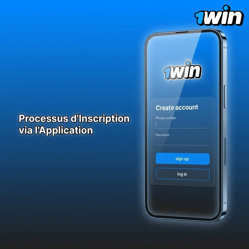 Étapes d'inscription sur application mobile : bouton vert, choix de méthode, formulaire et validation par code SMS