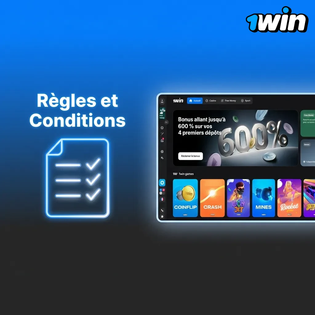 Rules and Conditions page showing terms of use, age requirements, account policies, and withdrawal guidelines for users.