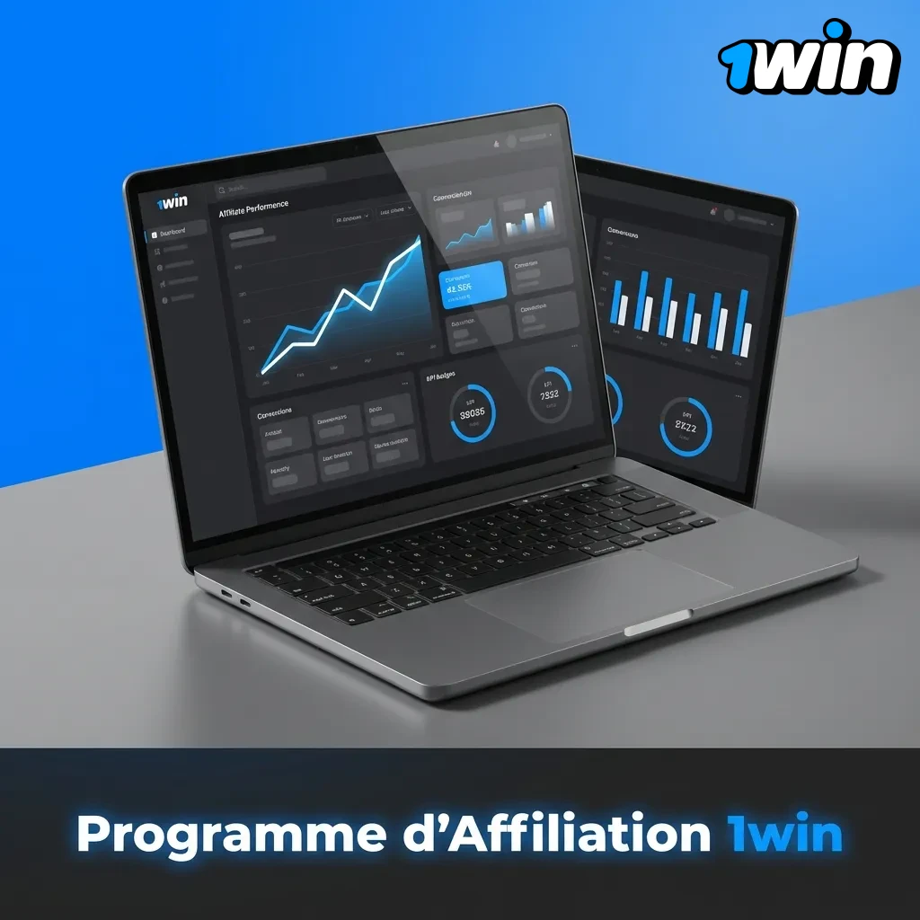 1win affiliate program dashboard showing commission tracking, payment options, and promotional tools for referrals