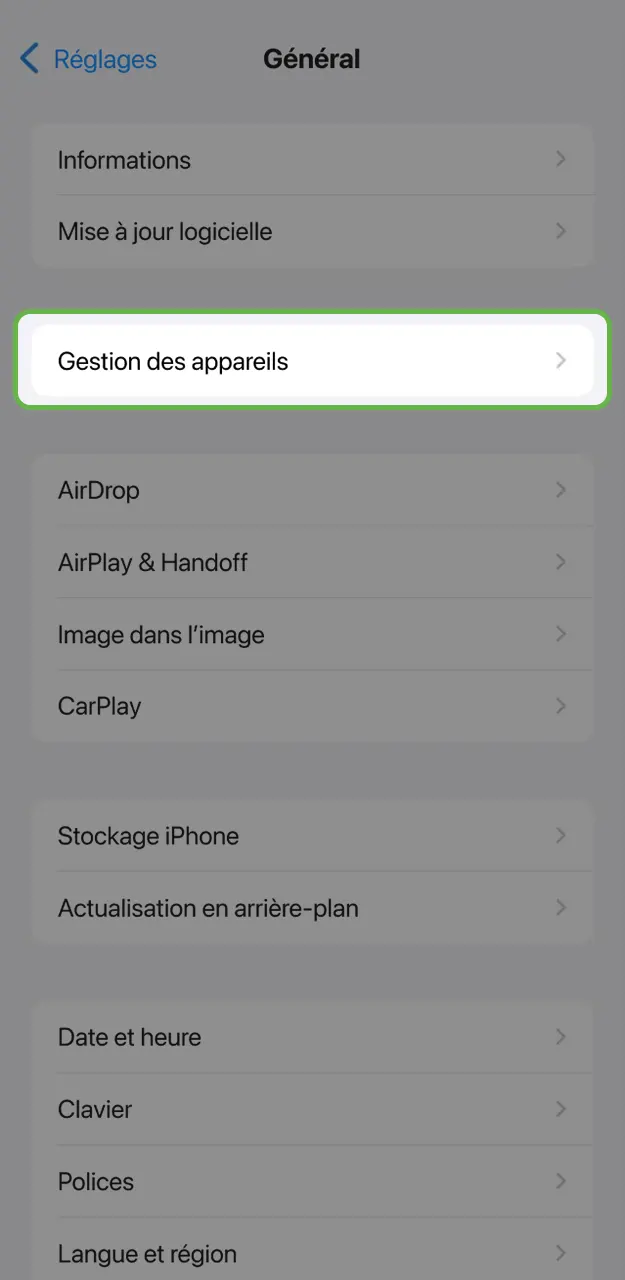 Suivez les instructions pour installer l'application 1win sur iOS.
