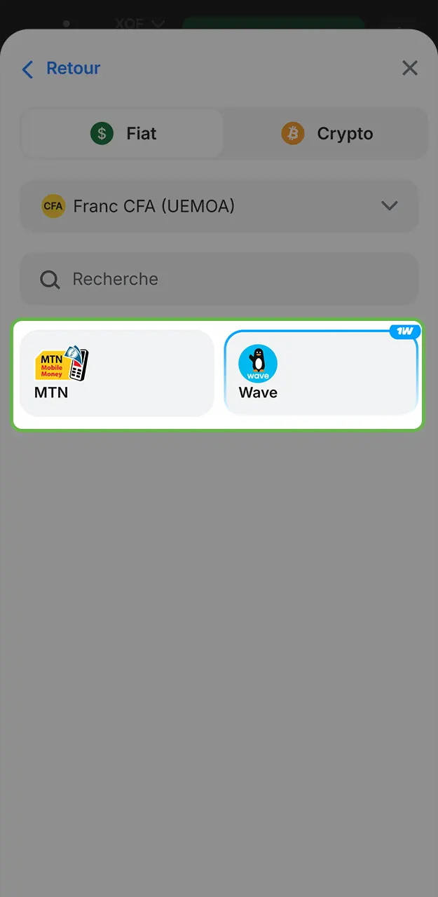 Choisissez votre méthode de paiement locale et effectuez votre premier dépôt sur 1win.
