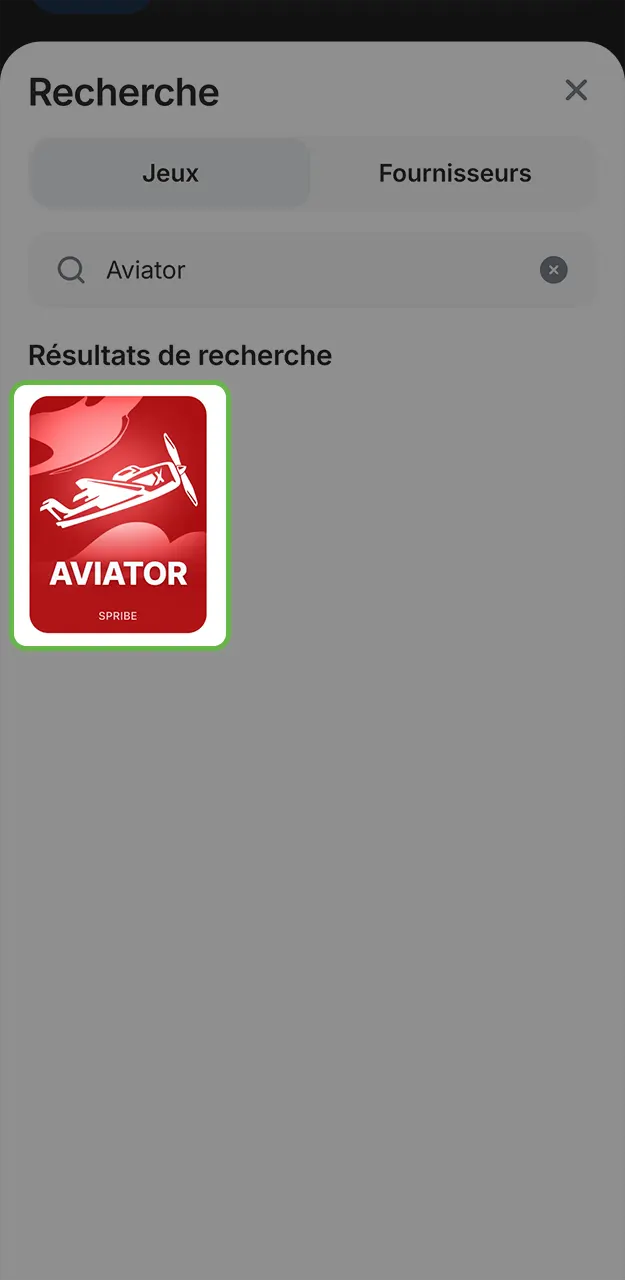 Utilisez la barre de recherche du menu pour que vous localisez Aviator dans le casino sur 1win.