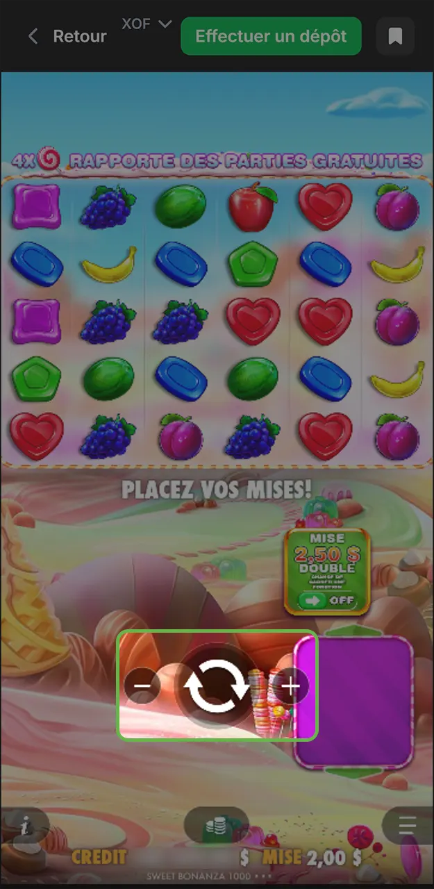 Choisissez n'importe quel jeu de casino et placez vos premiers paris sur 1win.
