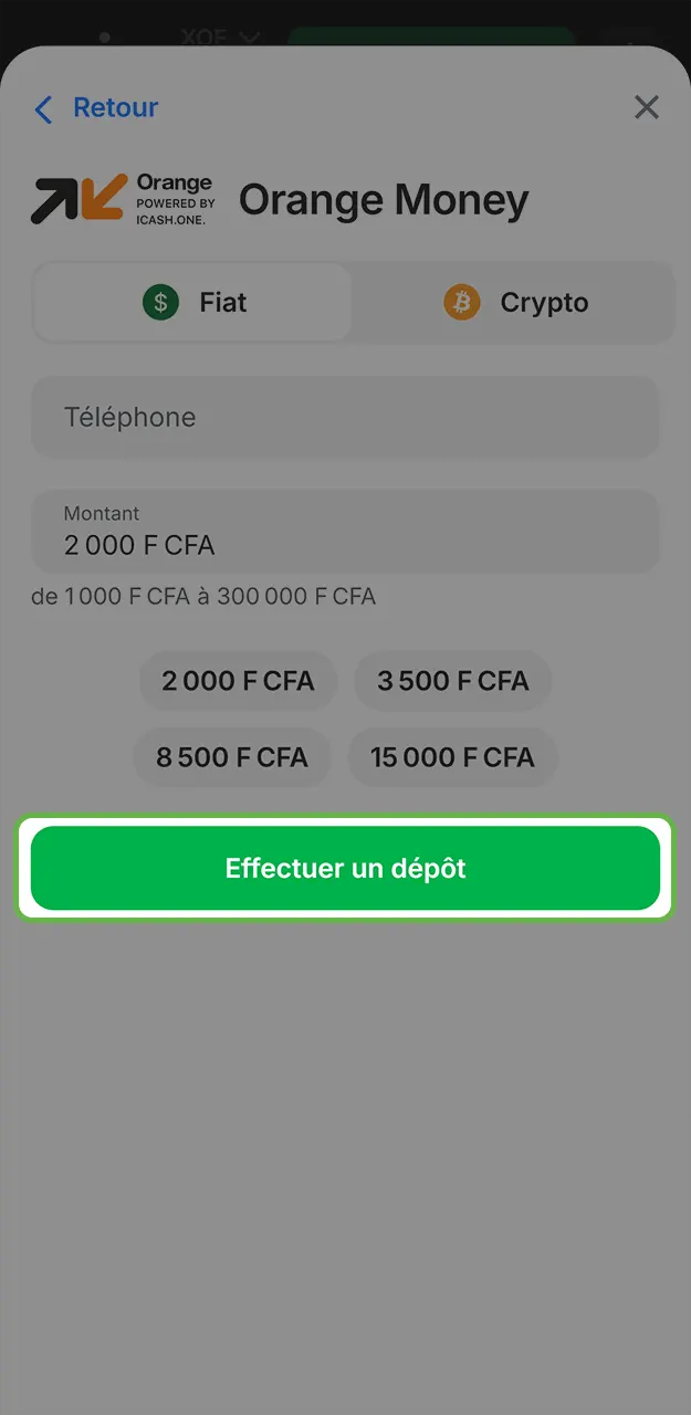 Rechargez le solde de votre compte de jeu et effectuez votre premier dépôt sur 1win.