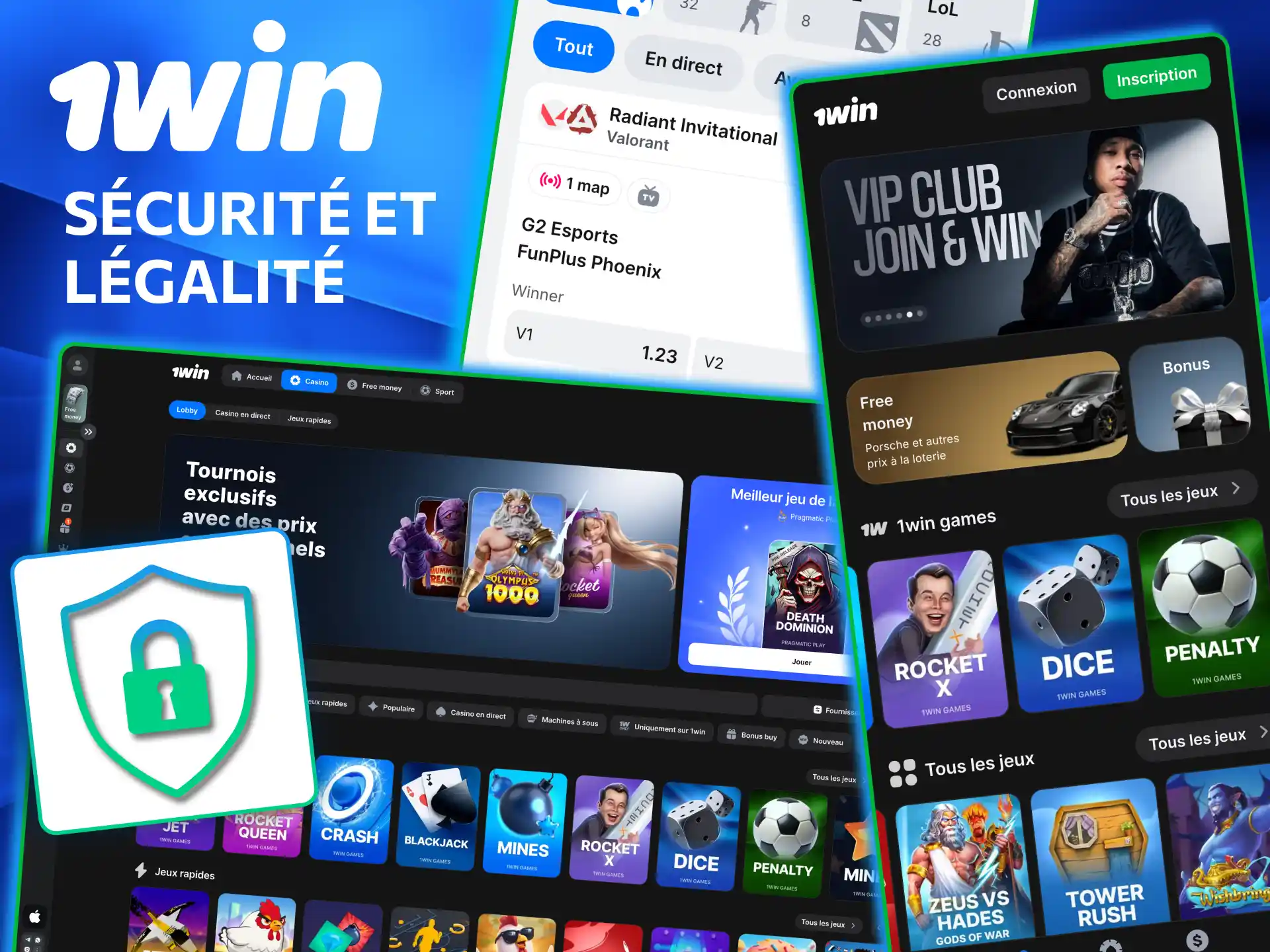 Sur 1win Côte d’Ivoire données protégées SSL 256 bits.